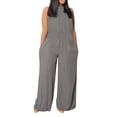 thumbnail image 2 of LSLJS Combinaison Décontractée pour Femme Sans Manches à Bretelles Spaghetti, Ample, Ajustable, Extensible, Pantalon Long, une-Pièce avec Poches, 2 of 5