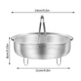 thumbnail image 2 of Dvkptbk Steamer 304 Stainless Steel Dense Hole Drainage Basket Vegetable Washing Basket Rice Cooker Rice Soup Separation and Water Separation Rack Kitchen Gadgets, 2 of 5