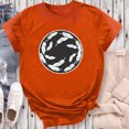thumbnail image 4 of Dadaria Hauts pour Femmes Chemise Orange T-Shirt à Manches Courtes T-Shirt Col Rond Tee d'Été Chandail Blouses TG, 4 of 5