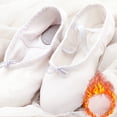 thumbnail image 2 of MIASHUI Chaussures pour Enfants Chaussures de Danse Chaussures de Danse Chaudes Ballet Performance Chaussures d'Intérieur Chaussures de Yoga Danse, Blanc, 4-4.5 Ans, 2 of 5
