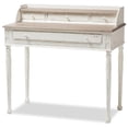thumbnail image 1 of Baxton Studio Anjou Bureau d'Écriture en Blanc et Naturel, 1 of 5