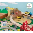 thumbnail image 5 of KidKraft Ride Around Town Wooden Train Set and Table with Storage Bins and 100 Pieces, Honey, 5 of 5