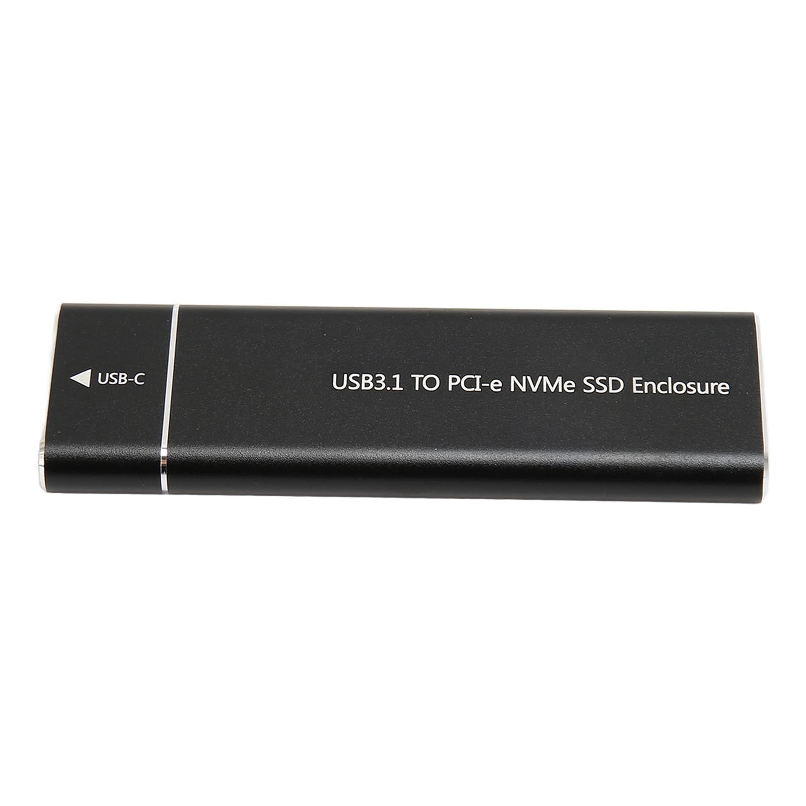 NVMe M.2 SSD Enclosure, 10Gbps USB 3.1 Type C, Aluminum Shell, JMS583 Chip, for 7 / 8 / 8.1 / 10 / Linux / OS X, M.2 2230 / 2242 / 2260 / 2280 SSD, UASP