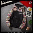 thumbnail image 2 of OmicGot Veste Décontractée pour Couple d'Extérieur pour Homme Veste à Capuche Camouflage à Coutures Printemps Automne, 2 of 12