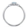 thumbnail image 4 of Birthstone Oval Ring with Shoulder Accents - Blue Topaz (December), 4 of 5