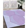 thumbnail image 3 of Ahgly Company Tapis d'Intérieur Lavables en Machine Mimosa Violet Transitionnel, Carré de 5', 3 of 7