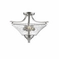 thumbnail image 2 of Millennium 1483-SN Three Light Semi-Flush Ceiling Mount, Pwt, Nckl, B/S, Slvr, 2 of 4
