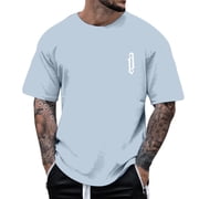 LUOGENLI Male T-shirts for Mens Men's T Shirt 3D Print Short Sleeve T Shirt Casual Graphic T Shirt 4xlt Mens T-shirts Graphic Tees Easter Tee T-shirts Mens White St. Patrick's Day Light Blue XXXL