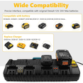 thumbnail image 2 of DCB104 Replacement for Dewalt Battery Charger Station 20V,Compatible with Dewalt 12V 20V Max Lithium Battery DCB120 DCB127 DCB112 DCB115 DCB118 DCB107 DCB105 DCB102, 2 of 10