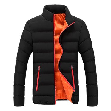 EGNMCR Mens Puffer Jacket Winter Stand Collar Outdoor Keep Warm Thick Bubble Long Sleeve Jacket & Coats Sport Casual Outerwear Jacket
