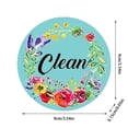 thumbnail image 3 of Hearth & Gear Clean Dishwasher Dishwasher Clean Sign Kitchen Reversible Dish Washer Sign Refrigerator Flip With Mag Netic Plate (Flower) Smelly Stickers Scratch And Sniff Stickers Set Girl Skateboard, 3 of 6