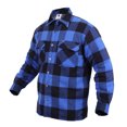 thumbnail image 2 of Rothco Extra Heavyweight Buffalo Plaid Sherpa-lined Flannel Shirts - Blue, X-Large, 2 of 2