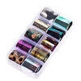 thumbnail image 3 of 1 Box Starry Sky Nail Decals Starry Sky Nail Foil Sticker Candy Color Nail Shimmer Transfer Sticker Manicure Decorations Holographic Nail Paper Decals, 3 of 9