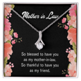 thumbnail image 1 of À Ma Belle-Mère Si Bénie Carte Message Collier Ruban Séduisant, 1 of 7