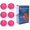 thumbnail image 2 of fastboy 6 Pieces/Set Outdoor Portable Pickleball Assortment 40 Holes Reusable Practise PE Pickle Balls Assorted Kit Birthday Gift Rose Red, 2 of 6
