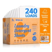 BellaLuce Laundry Detergent Sheets , Fresh Linen Scent, 240 Loads (120 Count)
