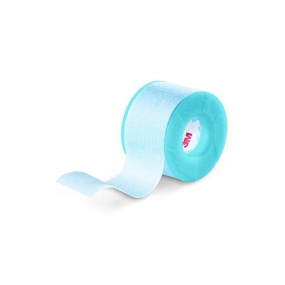 Ruban Médical 3 m en Silicone Doux pour la Peau 1 Po X 1-1/2 Yard Bleu Non Stérile, Rouleau 2770S-1-1
