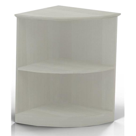 Mayline MVBQ2TSS Medina Series 2-Shelf Quarter Round Bookcase, Textured Sea Salt - 29.5 x 20 x 20 in.