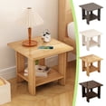 thumbnail image 1 of Tyidzon Small End Table, 2-Tier Storage Shelf Couch Side Table, End Table for Living Room, Bedroom, Sofa Couch Small Spaces - Brown, 1 of 7