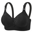 thumbnail image 1 of Bocqde Women's Plus Size Bra Embroidery Comfortable Breathable No Underwire Push Up Bra Full Coverage Soft Support Bralettes, 1 of 6