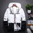 thumbnail image 2 of OmicGot Veste à Capuche Nouvelle Version Coréenne Printemps Automne Plus Hommes et Femmes Couples à Blocs de Couleur Veste pour Homme Décontractée Manteau Sectionnel Mince, 2 of 8