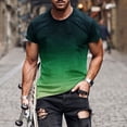 thumbnail image 1 of cllios T-Shirts Graphiques pour Hommes Grande Taille Décontractés Teinture sur Nœuds Dégradé Imprimé Manches Courtes Chemises Coupe Régulière Col Rond Décontracté Chandails d'Entraînement Gym T-Shirt Muscle Hauts, 1 of 5