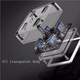 thumbnail image 4 of facefd 4 Ports USB3.0 Transparent Desktop HUB With Rubber Anti-skid Pad Reserced External Power Supply, 4 of 6
