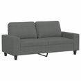 thumbnail image 2 of vidaXL 2 Piece Sofa Set Dark Grey Fabric, 2 of 4