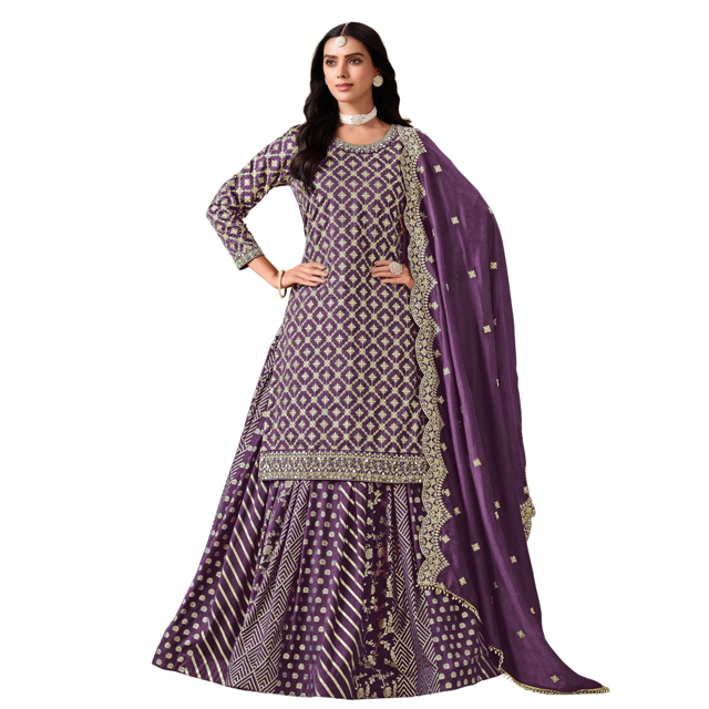 Custom Made Indian Bollywood Anarkali Kurta Set Beautiful Designer Kurti Pant Dupatta Set