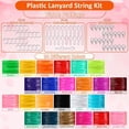 thumbnail image 3 of Gimp String Plastic Lacing Cord Kit with 24 Rolls Gimp Bracelet Cord 24 Pcs Jewelry Lobster Clasp 24 Pcs Key Chain Ring Lanyard Clips 24 Pcs Snap Lanyard Hooks (Normal), 3 of 5