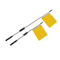 thumbnail image 1 of Drapeaux de Signalisation pour Voitures Miniatures avec Poteau, Modification DIY et Pièces Non Remplaçables, Accessoire Automobile de Remplacement pour WPL Jaune 2 Pcs/ensemble, 1 of 8