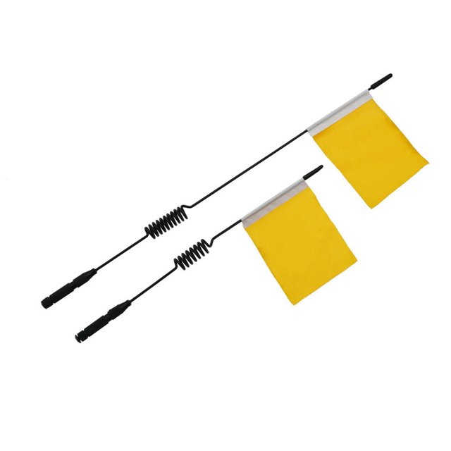 Drapeaux de Signalisation pour Voitures Miniatures avec Poteau, Modification DIY et Pièces Non Remplaçables, Accessoire Automobile de Remplacement pour WPL Jaune 2 Pcs/ensemble