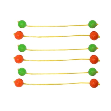 Lipstore 6x Balles Échelle Polyvalentes (2 Couleurs) Balles de Golf pour Lancer sur Pelouse Match orange et Vert