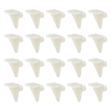 Unique Bargains Plastic Shelf Support Pegs,5mm Cabinet Shelf Clip,Shelf Bracket Hoder Peg,for Kitchen Furniture Book Shelves,50pcs