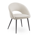 thumbnail image 1 of Bouclair Oatmeal Fabric and Metal Dining Chair, 1 of 6
