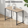 thumbnail image 3 of BestOffice Modern Computer Desk for Home Office, Writing Study Table with Metal Frame, White, 3 of 7