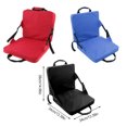 thumbnail image 3 of Foldable Cushion with Back Support Indoor Outdoor Camping Tools Multi-Colors Polyester Canoe Seat Boating Hiking Lawns Stadium Blue, 3 of 6