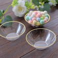 thumbnail image 1 of CUITING 10 Pack Glitter Gold Clear Hammered Plastic Charger Plates  Round Disposable Serving Plates With Gold Rim - 13”, 1 of 11