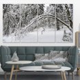 thumbnail image 1 of Foggy Black and White Winter Forest - Modern Forest Canvas Art, 1 of 3