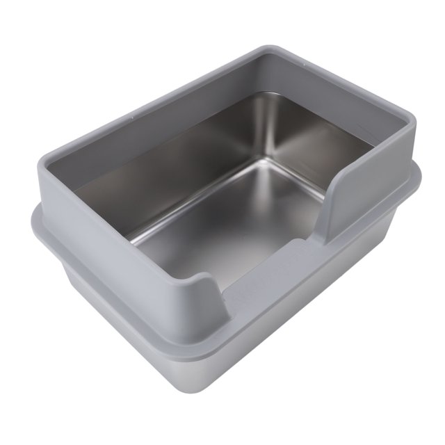 Cat Litter Box with High Enclosed Side,Stainless Steel Litter Box Stainless Steel Litter Box Enclosed Stainless Steel Large Cat Litter Box XL Litter Box for Multiple Cats