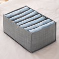 thumbnail image 3 of Jeans Storage Box Non-Woven Fabric Clothes Drawer Organizer Visible Gray Clothes Divider Box Space-Saving Storage Container for Clothes Jeans Underclothes T-Shirt Closet Wardrobe, 3 of 10