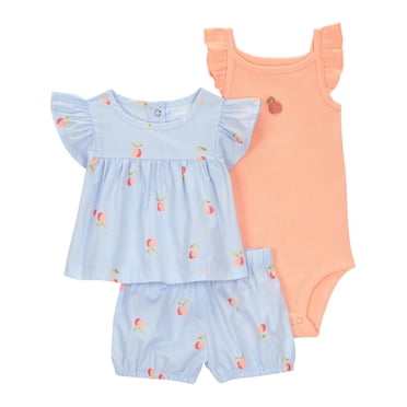 Carter's Child of Mine Infant Girl 3pc Set Peach