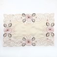 thumbnail image 2 of Mosiee Chemin de Table Brodé en Dentelle Florale Tissu Translucide Gaze Design Sculpté Nappe Style Rétro, 2 of 9