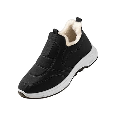 NOKIO Women’s Snow Sneakers 𝖶aterproof Winter Shoes with Fleece Lining & Cushioned Footbed for Cold Weather Walking, Commuting & Outdoor Activities