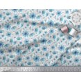 thumbnail image 3 of Soimoi Moss Georgette Fabric Leaves & Cosmos Floral Decor Fabric Printed Yard 42 Inch Wide, 3 of 3