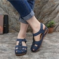 thumbnail image 3 of Mepaouo Womens Arch Support Orthopedic Sandals Closed Toe Ankle Strap Summer Hollow out Wedge Shoes, 3 of 7