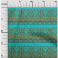thumbnail image 1 of oneOone Organic Cotton Poplin Twill Fabric Leaves & Floral Block Decor Fabric Printed BTY 42 Inch Wide, 1 of 4