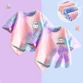 thumbnail image 2 of Jamicy T-shirts pour Filles Cadeau pour Enfants Hauts Mignons pour Filles 2 Pcs Manches Courtes T-Shirts d'Été Mode Graphiques Col Rond Chandail Tee, 2 of 3