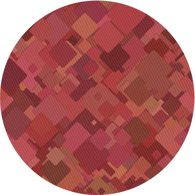 Ahgly Company Machine Washable Indoor Round Transitional Red Area Rugs, 7' Round
