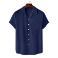 thumbnail image 5 of Men's Casual Linen Shirt - Cuban Collar, Button Down, Breathable Material, Perfect for Summer & Vacation, 5 of 5